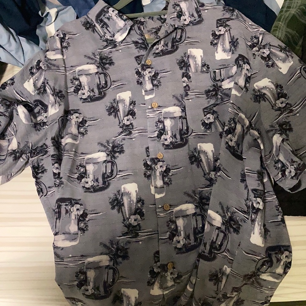 Floral beer Hawaiian shirt